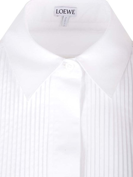 Camicia plissettata in cotone