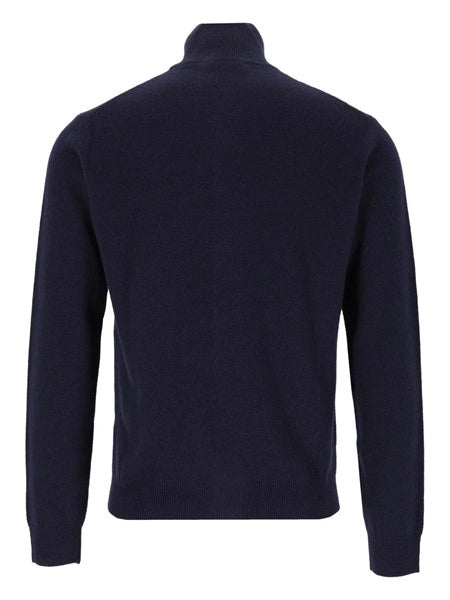 Cardigan bicolore in lana e cashmere