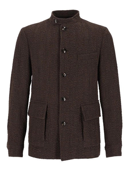 Blazer con collo alla coreana