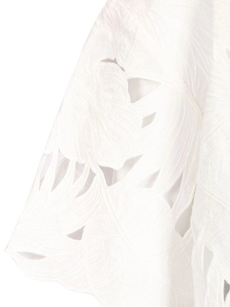 Camicia cropped ricamata Mahon