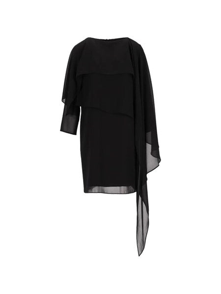Miniabito in chiffon nero