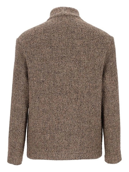 Giacca monopetto in misto lana bouclé