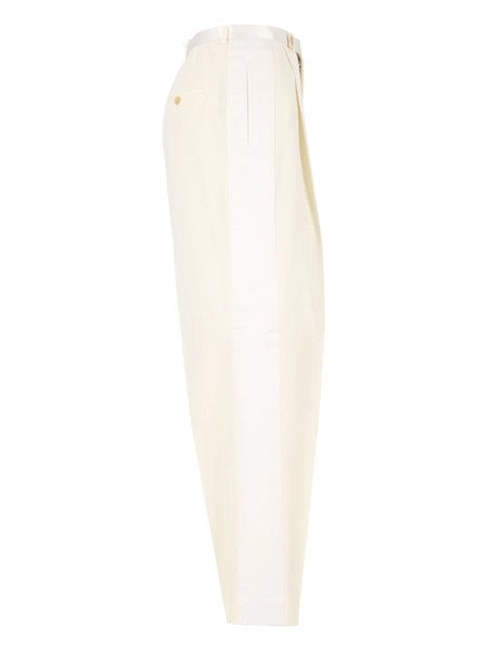 pantaloni smoking hepburn in lana diagonale