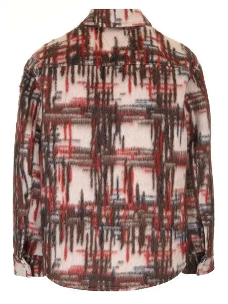Overshirt a quadri in alpaca