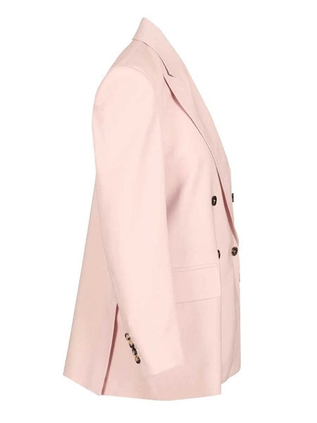 Blazer doppiopetto in misto lana, mohair e seta Ombrosa
