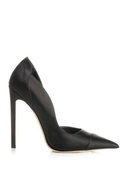 Décolleté Brigitte in raso nero
