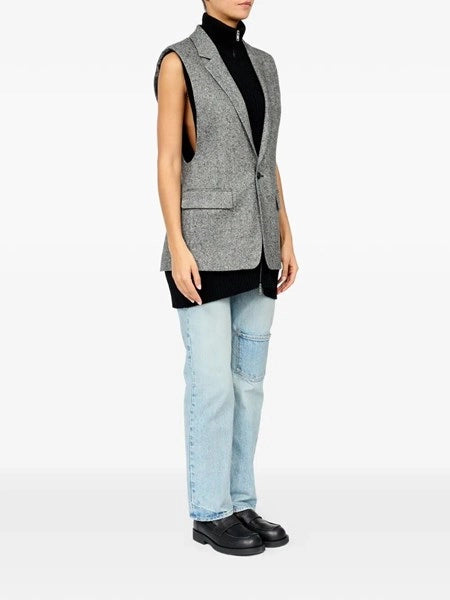 Gilet in maglia di lana merino