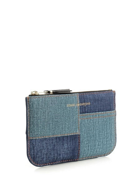 Portamonete patchwork denim