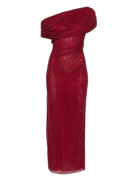 Abito midi drappeggiato