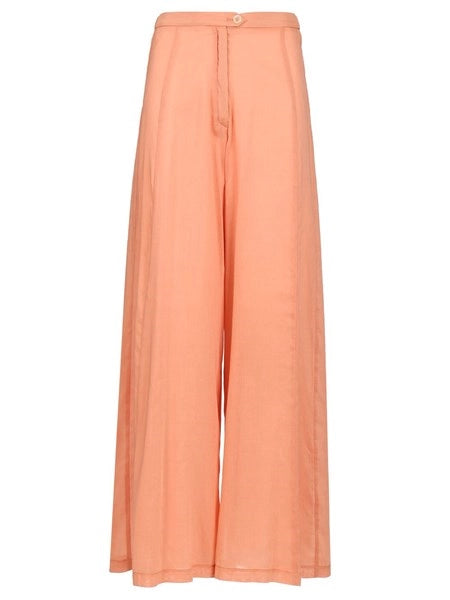 pantalone flared in voile