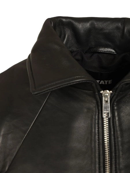 Giacca in pelle boxy