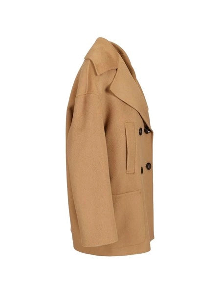 Giaccone doppiopetto in lana e cashmere