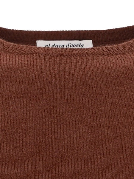 Maglia girocollo in cashmere e seta