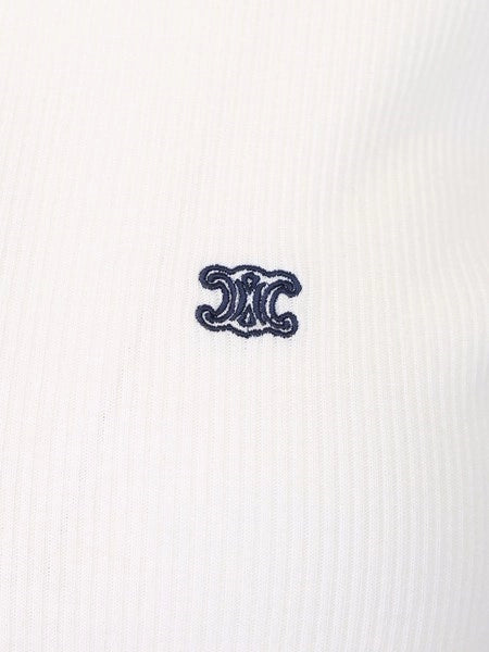 Polo in seta e cotone a coste
