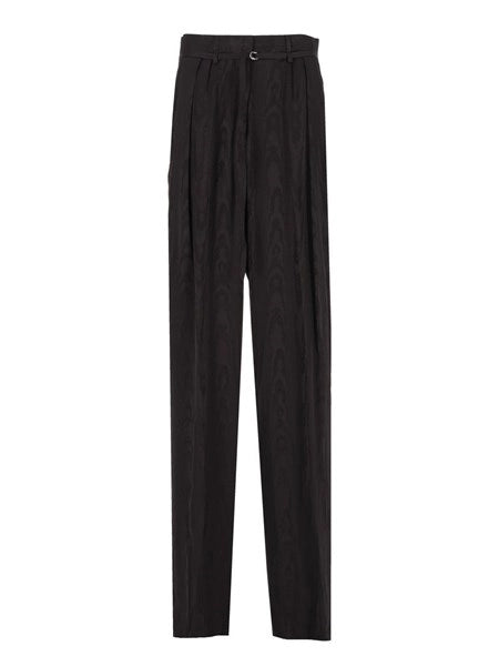 Pantaloni a vita alta con motivo Moiré