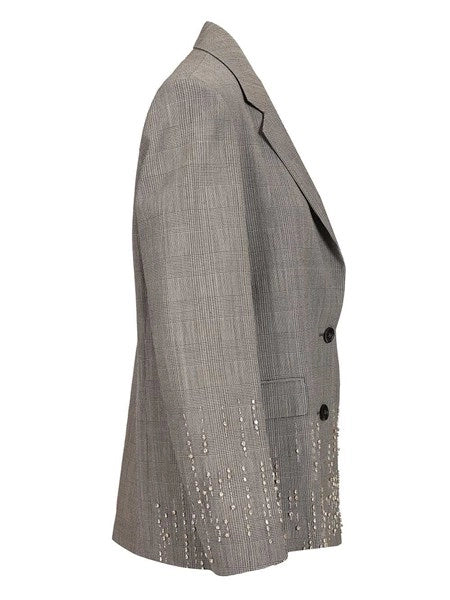 Blazer Principe di Galles con cristalli