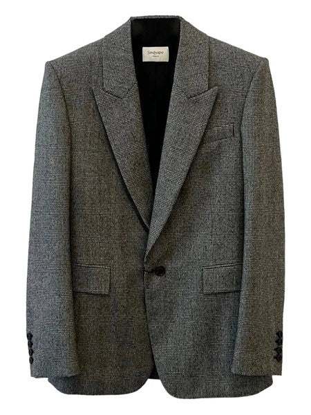 Giacca in lana pettinata