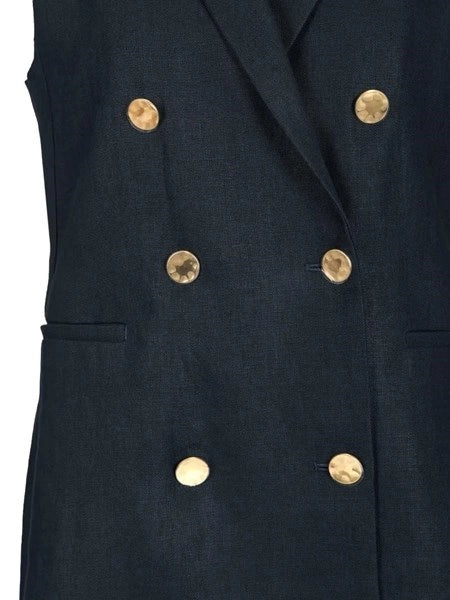 Gilet in stuoia di lino