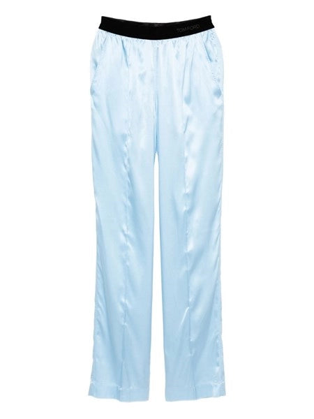 Pantaloni in seta stretch