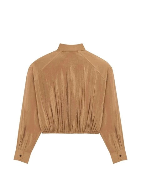 Blusa con collo lavallière