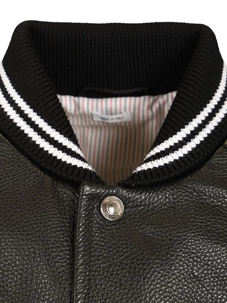 Giacca bomber 4-Bar in pelle