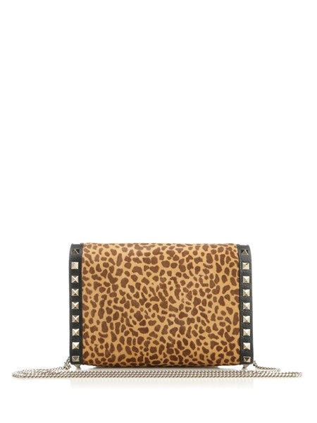 Borsa a tracolla Rockstud Mini in cavallino