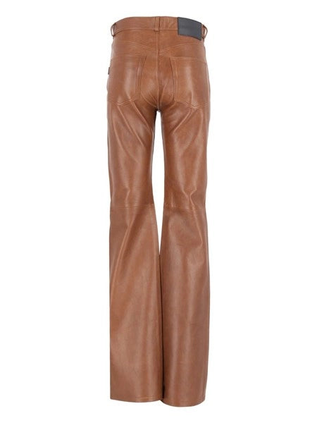 Pantaloni in pelle setosa Flora