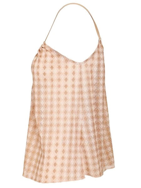 top elegante in jersey diamond
