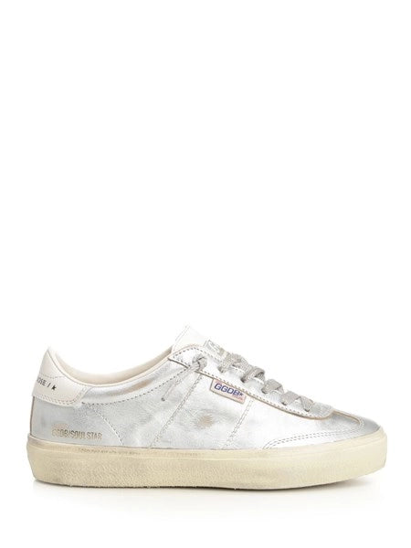 Sneaker "Soul Star" in pelle argento metallizzato