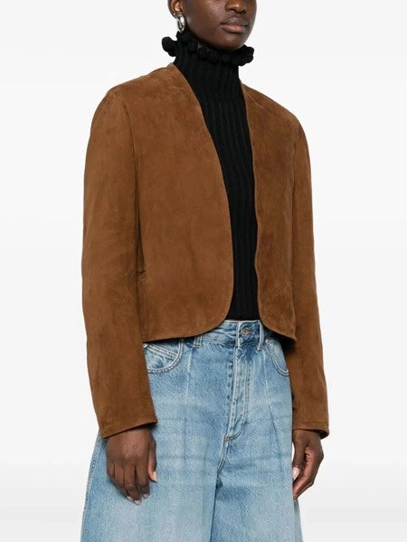 Blazer corto in suede