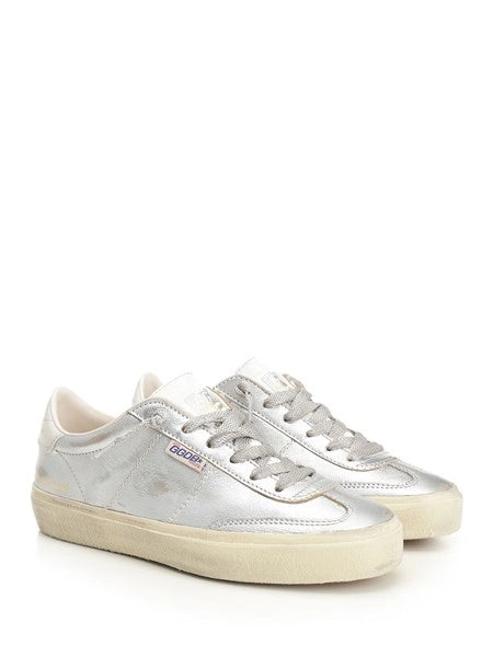 Sneaker "Soul Star" in pelle argento metallizzato