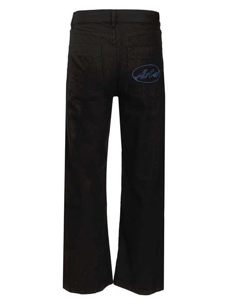 Pantaloni con tasca con logo circolare