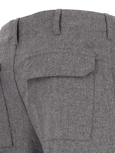 Pantaloni sartoriali in misto cashmere