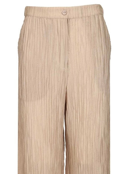 Pantalone in taffetà lurex testurizzato