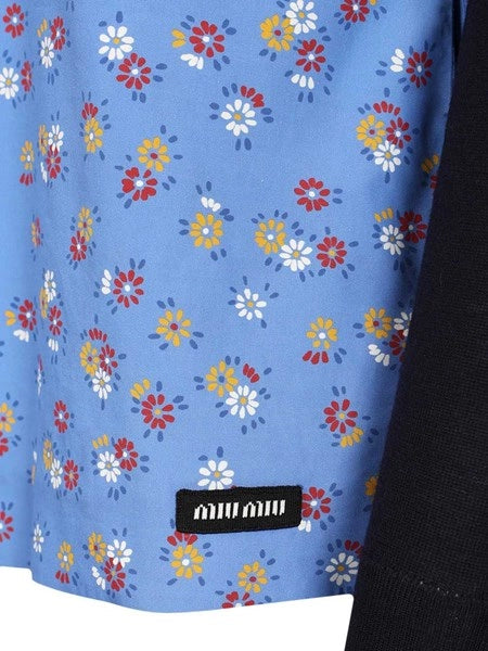 Maglia in popeline e lana