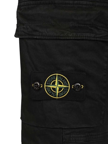 pantalone cargo in broken twill di cotone