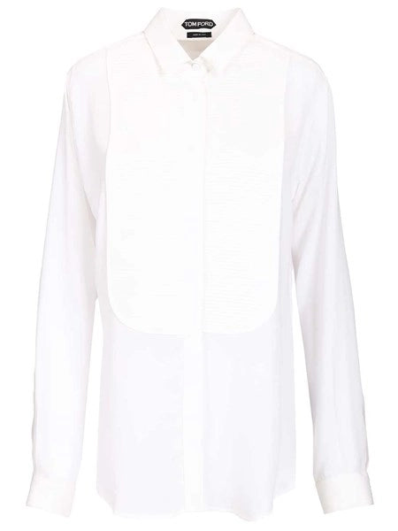 Camicia da smoking in seta