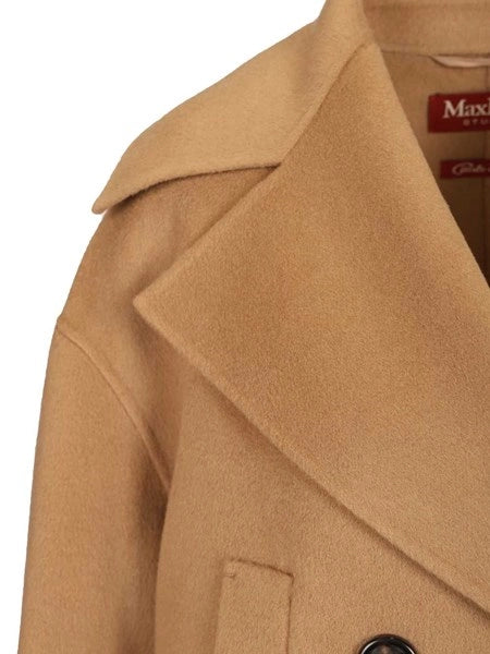 Giaccone doppiopetto in lana e cashmere