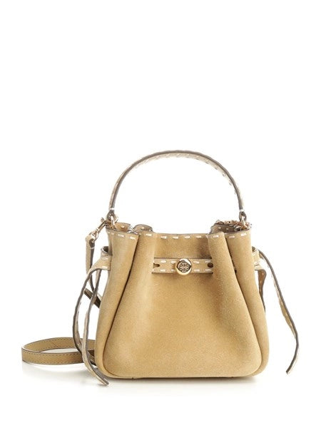 Borsa a secchiello Romy in suede