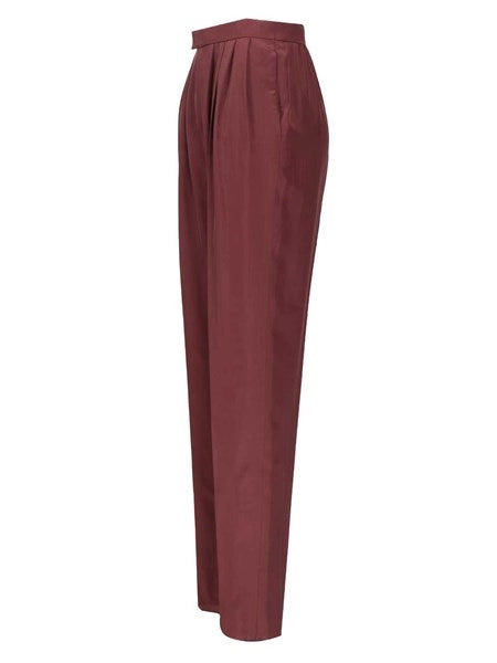 Pantaloni in seta habutai