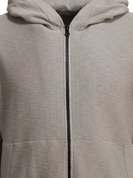 Giacca con cappuccio e zip in cotone biologico Panama
