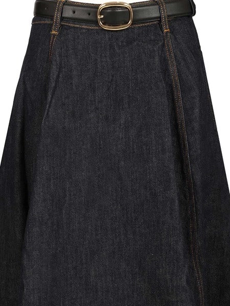 Gonna midi in denim