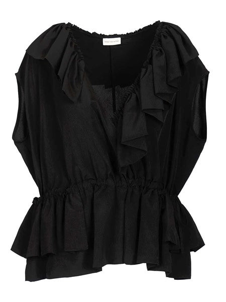 Top in jersey con cintura