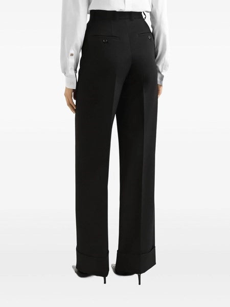 Pantaloni in gabardina di lana