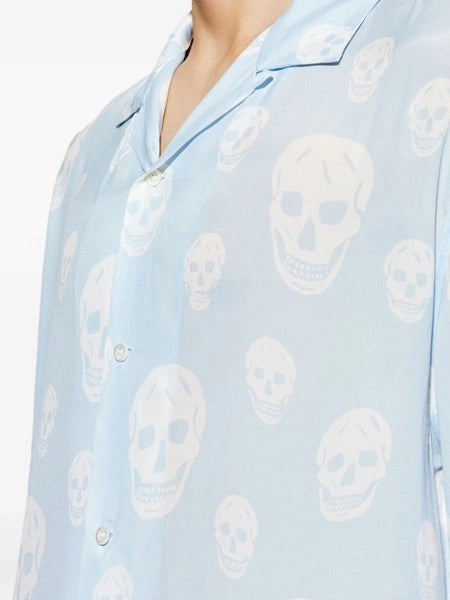 Camicia in crepe de chine stampata