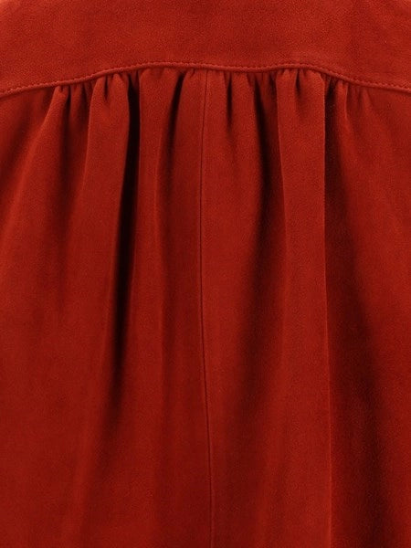 Giacca collo fascia suede