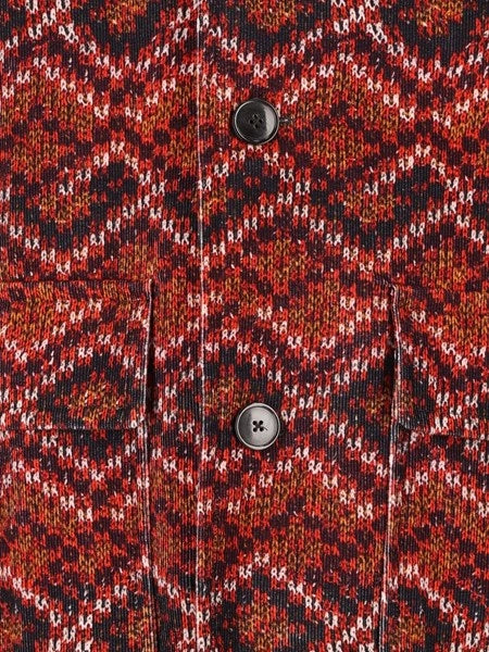 Cappotto lungo in velluto stampato