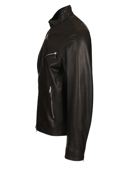 Giacca biker in pelle