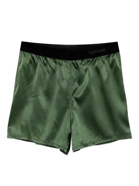 Shorts in raso di seta