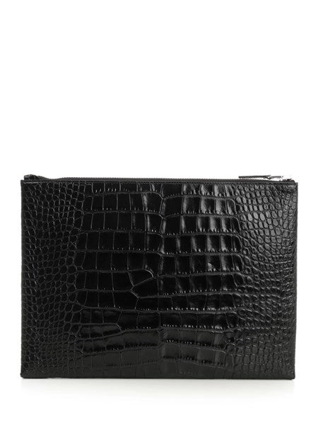 Pouch slim in pelle